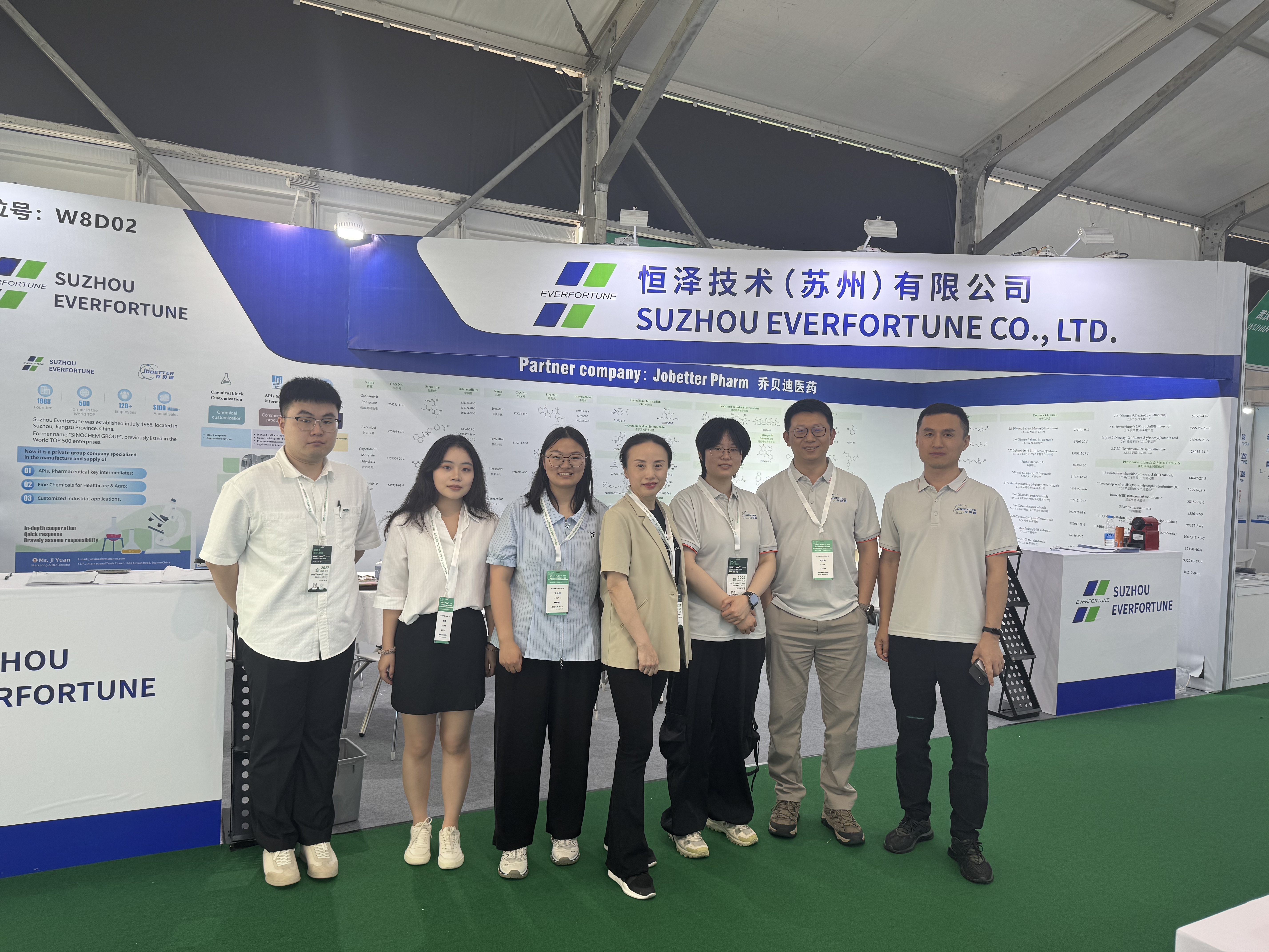 Everfortune team at booth W8D02 during CPHI Shanghai 2026